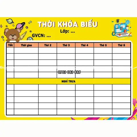 Bảng Thời Gian Biểu