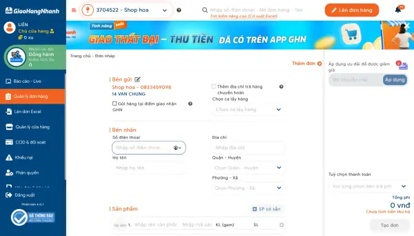 Hướng Dẫn Cách Tạo Đơn Hàng Vận Chuyển Nhanh Chóng, Đơn Giản Từ A-z
