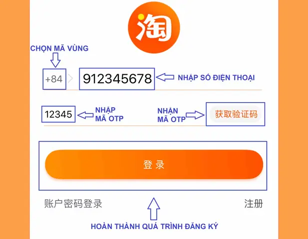 Cách Đăng Ký Tài Khoản Taobao Trên Điện Thoại Và Máy Tính Mới Nhất 2026 Cách Đăng Ký Tài Khoản Taobao Trên Điện Thoại Và Máy Tính Mới Nhất 2026