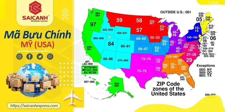 Mã Zip Code Hoa Kỳ Là Gì Và Cách Tra Cứu Mã Bưu Chính Các Tiểu Bang Mỹ Mã Zip Code Hoa Kỳ Là Gì Và Cách Tra Cứu Mã Bưu Chính Các Tiểu Bang Mỹ